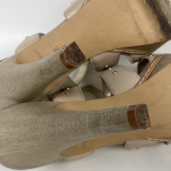 Anne Klein Florissa Tan Leather Platform Heeled Sandals - Picture 12 of 12